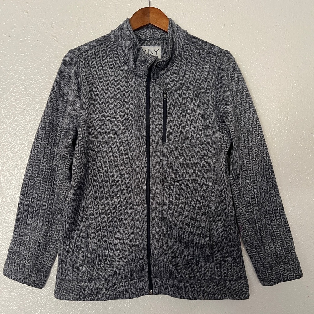 MNY Gray Textured Jacket Size Large